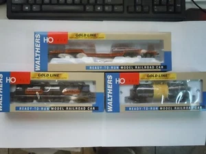 3 HO Walthers Goldline 81' Depressed Center #90012 Coil #1108, UTLX TanK #413232 - Picture 1 of 12