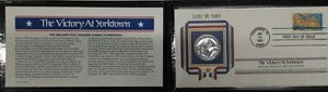 Bicentennial of the Battle of Yorktown Medal & Stamp FDC in Folder  - Picture 1 of 4