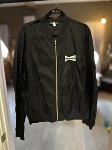 Vintage Budweiser Beer Windbreaker Bomber Jacket Size L - Picture 1 of 4