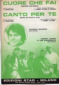 TOMMY JAMES & SHONDELLS - PATRICK SAMSON - 1970 SPARTITO SHEET MUSIC - Imagen 1 de 1