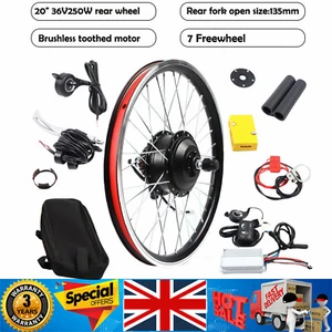 20'' inch 36V 250W Electric Bicycle E bike Rear Wheel Hub Motor Conversion Kit - Picture 1 of 10