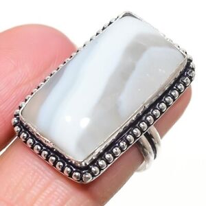 Owhyee Opal Gemstone Handmade Ethnic Gift Jewelry Ring Size 8 O962