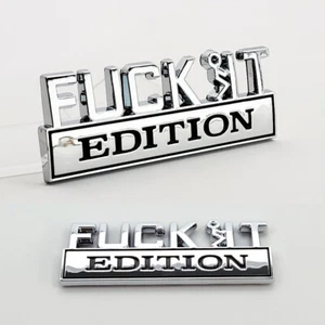 2pc F*CK IT GUY EDITION Chrome emblem Badges fits Chevy Toyota Ford Car Truck - Picture 1 of 2