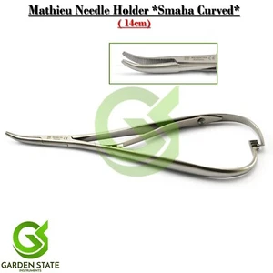 Pinza per sutura legatura ortodontica Smaha Mathieu porta aghi punta curva - Foto 1 di 4