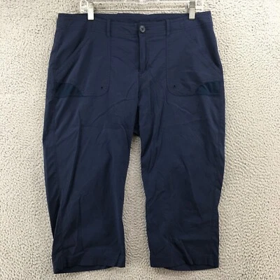 Pantalones cortos utilitarios Columbia PFG para mujer (real 36x19,5) azules tiro medio cremallera frontal plana Foto 1 de 4