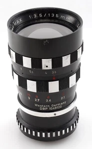 Corfield Tele-lumax 135mm f3.5 M39 screw lens - marked/fungus - poor condition - Picture 1 of 5