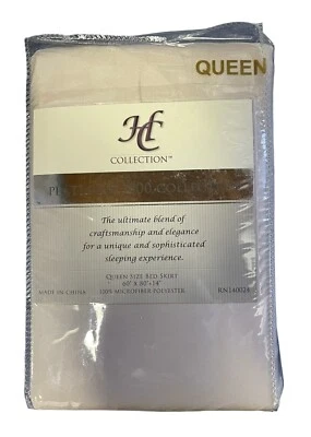 Falda Cama Queen Beige Colección HC Volantes Polvo 14" Gota Microfibra A Medida Nueva Foto 1 de 4