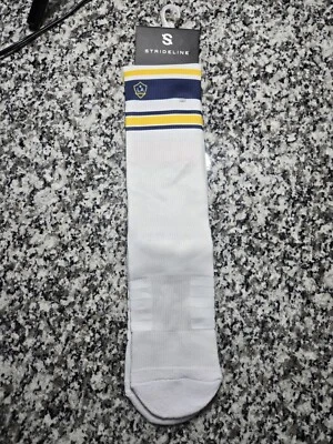 Strideline Premium Athletic Team White Socks MLS LA Galaxy 1x Pair Retro - Image 1 of 4
