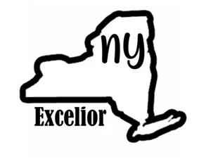 NEW YORK STATE MOTTO Excelsior Decal FREE USA SHIPPING - Picture 1 of 2