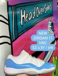 NIKE AIR JORDAN 11 RETRO LOW UNIVERSITY BLUE UNC 528896-106 SZ 4.5Y AUTHENTIC - Picture 1 of 5