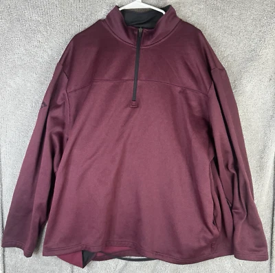 Callaway Sweater Men's 2XL Quarter Zip Red Long Sleeve Golf Performance - Image 1 of 4