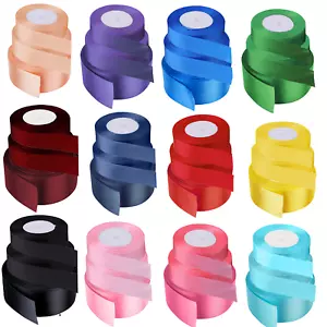 Carretes de cinta satinada de doble cara de 25 metros - 3 mm 6 mm 10 mm 15 mm 23 mm 25 mm de ancho - Imagen 1 de 50
