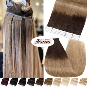 Tape In 100% Real Human Hair Extensions Skin Wefts 9A Thick Double Drawn Seamles - Picture 1 of 56