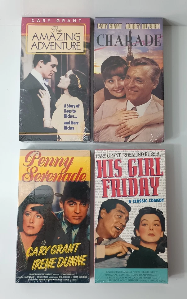 Vintage Cary Grant 4 VHS Box Set Adventure Sealed 1993 Front Row Entertainment - Image 1 of 4