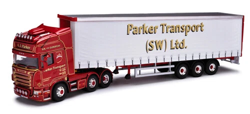1:50 SCANIA R VINYL CURTAINSIDE PARKER TRANSPORT LTD • CORGI CC13737 - Photo 1/1