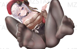 anime Black pantyhose girls waterproofing glossy sticker decal - Picture 1 of 6