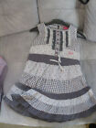 1 Kleidchen in Antrazit Weiß Rosa Gr. 98 mit Petticot und Tüllunterrock-Neu