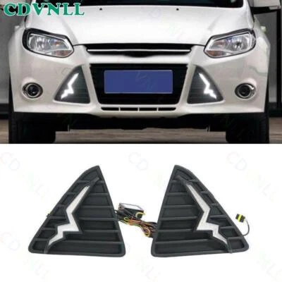 For Ford Focus 2012-2014 Front Bumper LED Lamp Light Streamer Turn Signal 2PCS - Image 1 of 4