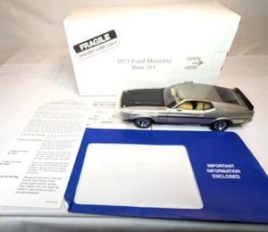 Danbury Mint 1971 Ford Mustang Boss 351 Diecast Title Box Lt Pewter Metallic - Picture 1 of 15