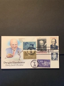 Stamps US First Day Cover Presidents 34, Scott# 2219g, See Picture and Condition - Picture 1 of 4