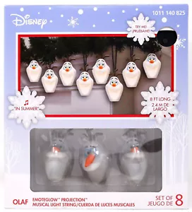 DISNEY FROZEN 1011 140 825 8CT OLAF EMOTEGLOW PROJECTION MUSICAL LIGHTS - NEW! - Picture 1 of 3