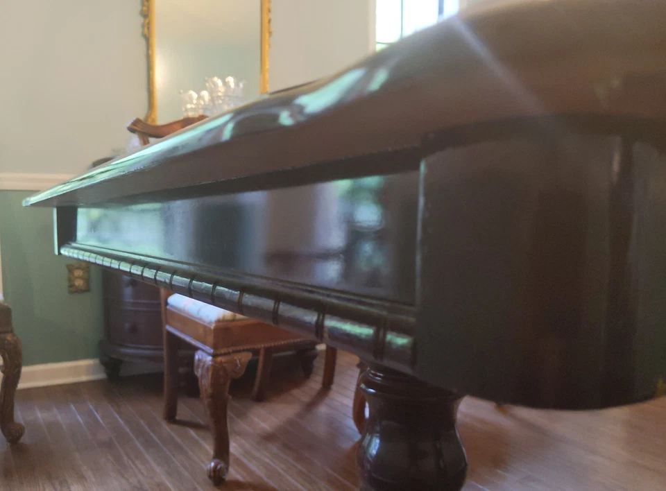 Lacquer Cherry Dining Table - No chairs - Image 1 of 4