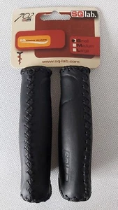 SQlab 702 LE Leather Handlebar Grips Ergo Design Black Small Brand New - Picture 1 of 10