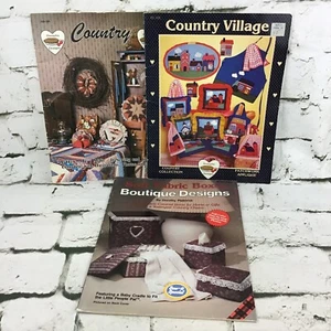 Vintage Country Crafts Fabric Projects Lot Of 3 Pattern Booklets Boutique Design - Picture 1 of 7