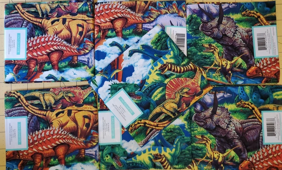Precut David Textiles Fat Quarter Fabric 100 Cotton Dinosaurs