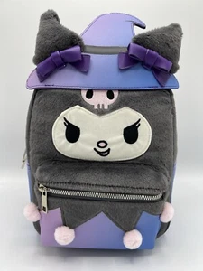 Hello Kitty Sanrio Kuromi Witch Fuzzy Mini Backpack New - Flaws PLEASE READ - Picture 1 of 16
