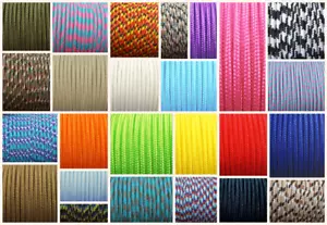 2mm Paracord Micro Cord Bushcraft Survival Lanyard Rope Prepper Bracelet Craft - Picture 1 of 61