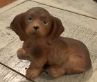 Vintage Dachshund Dog Figurine Brown Puppy Homco 1467 Collectible