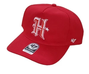 HOUSTON TEXANS NFL 47 BRAND HITCH ADJUSTABLE SNAPBACK HAT CAP RED NEW LOGO - Picture 1 of 2