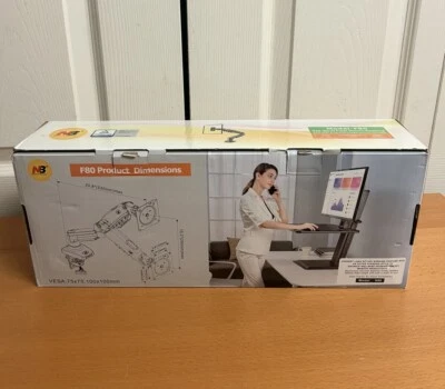 NB North Bayou F80 Gas-Strut Flexi Mount  17"-30” Desk Mount Monitor Arm - Image 1 of 4