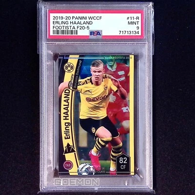 PSA 9 Perfeito Erling HAALAND 2019-20 Panini WCCF Borussia Dortmund #11-R RC Rookie - Imagem 1 de 2