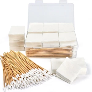 1000/600 PCS Gun Cleaning Kit Supplies - 2"X2" Lint Free Cleaning Patches and 6" - Picture 1 of 12