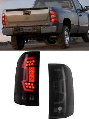 2007-2013 For Chevy Silverado 1500 2500 3500HD Smoke Sequential LED Tail Lights Foto 1 de 4