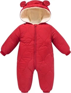 Baby Snowsuit Winter Coat 0-24 Months Hooded Jumpsuit Puffer Jacket - Picture 1 of 5