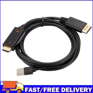 1.8M HDMI-Compatible To DisplayPort Cable USB Powered HDMI-Compatible To DP Cord - Afbeelding 1 van 12
