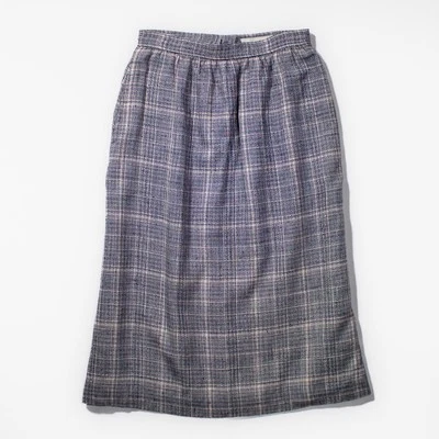 Vtg Evan Picone A line Midi Skirt Size 10 Plaid Wool Union made in the USA - Image 1 of 4