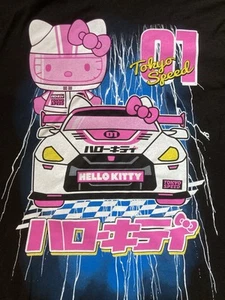 Hello Kitty NASCAR T Shirt Men's Unisex Size 2XL Japanese Tokyo Speed Racing - Picture 1 of 12