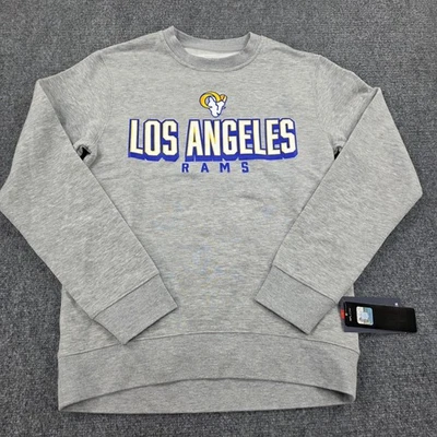 Sudadera Fanatics Los Angeles Rams Cuello Redondo Para Hombre Talla S Gris NFL Fútbol Foto 1 de 4