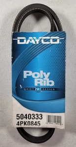 Serpentine Drive Belt Dayco 5040333 OEM 4PK0845 Quiet Design Poly Rib USA - Picture 1 of 7