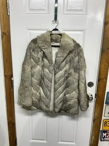 1980s Sergio Valente Large Rabbit Fur Jacket - Picture 1 of 8