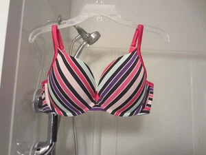 NWOT women's wired thick padded bra Cacique Size 38D multi-colors - Picture 1 of 14