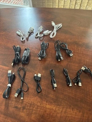 Micro USB Fast Charger Data Cable Cord (Lote of 17 Cords with Different Sizes) - Image 1 of 4