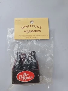 Miniature Wooden Bottle Carrier Mini Dr Pepper Soda Bottles Accessories New - Picture 1 of 4