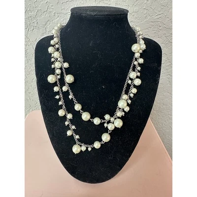 Новый с Ярлыками Talbots искусственного жемчуга одиночный прядь наслоения ожерелье праздник Рождество изящный - Изображение 1 из 4