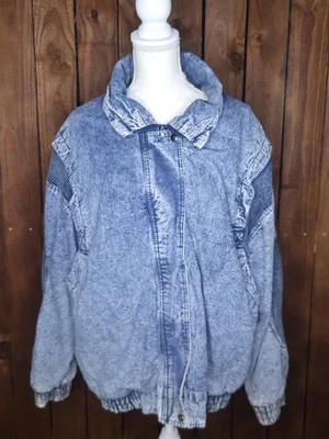 Chaqueta vaquera vintage de mujer años 80 Venezia lavada con ácido talla 18/20 Foto 1 de 4