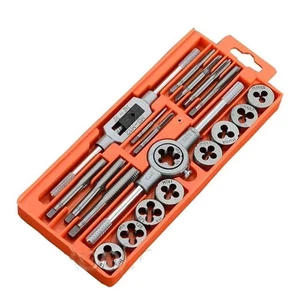Pro 20 Piece Tap and Die Set - Metric Tap and Die, Pipe Threader, Taper Wrenc... - Picture 1 of 6